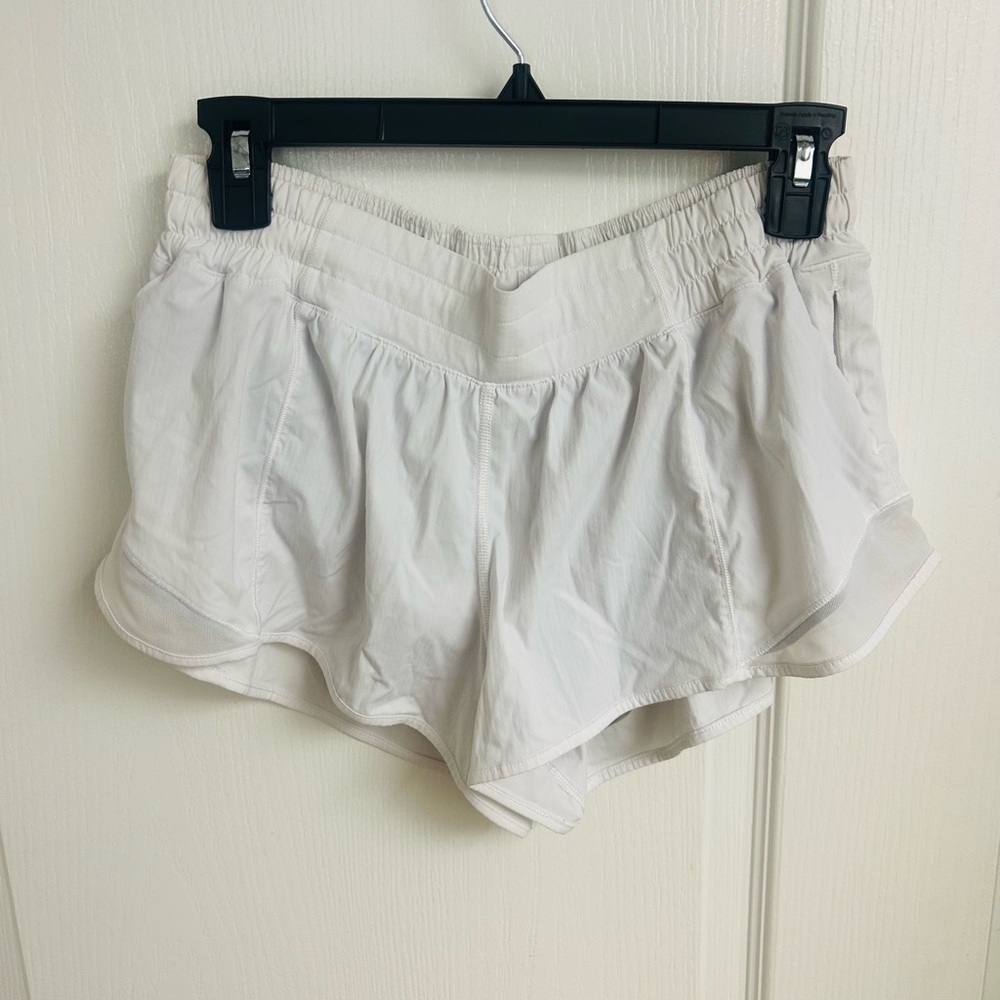 White Lululemon Shorts with liner